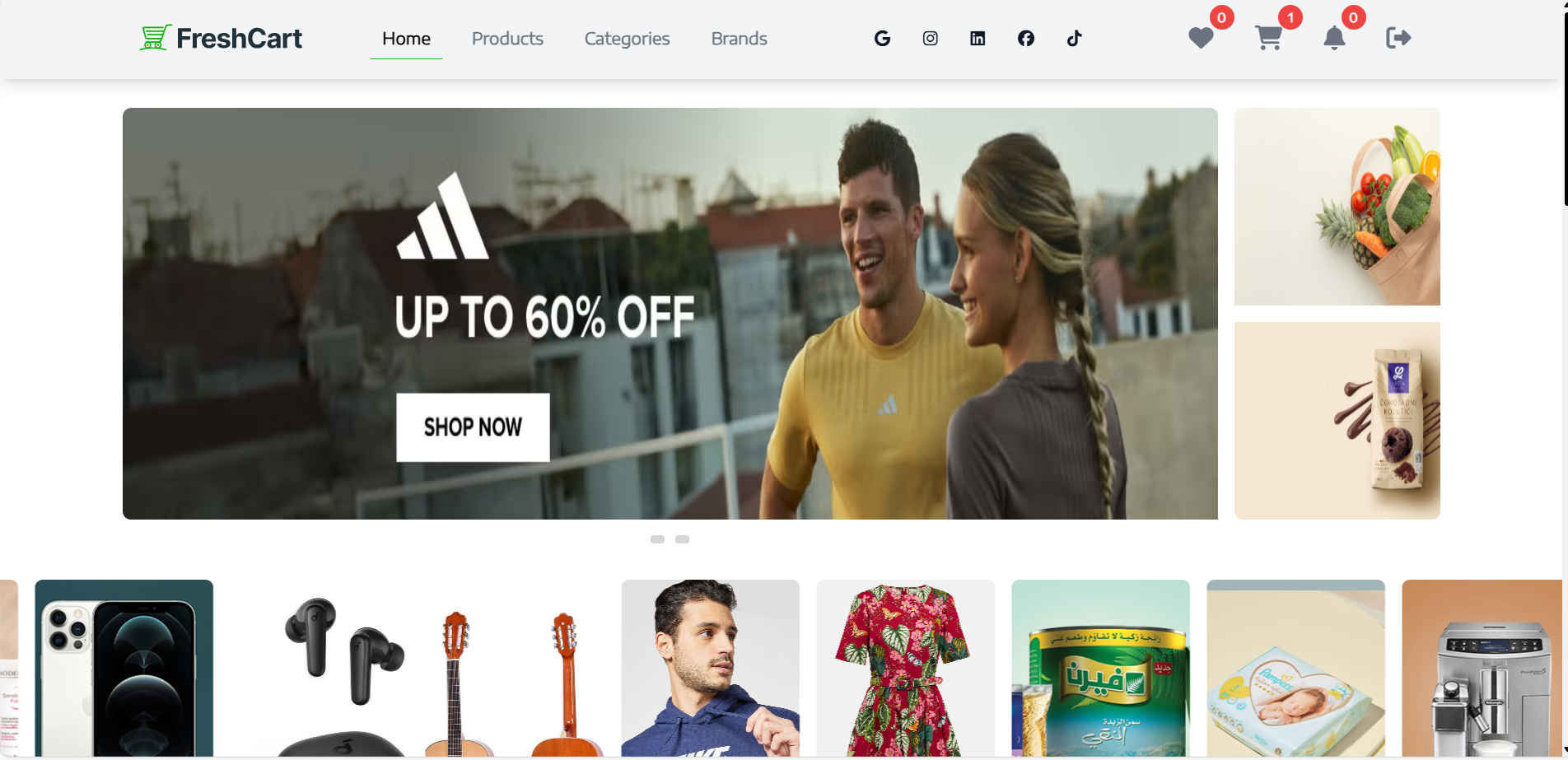 Ecommerce App – Fresh Cart (Angular)